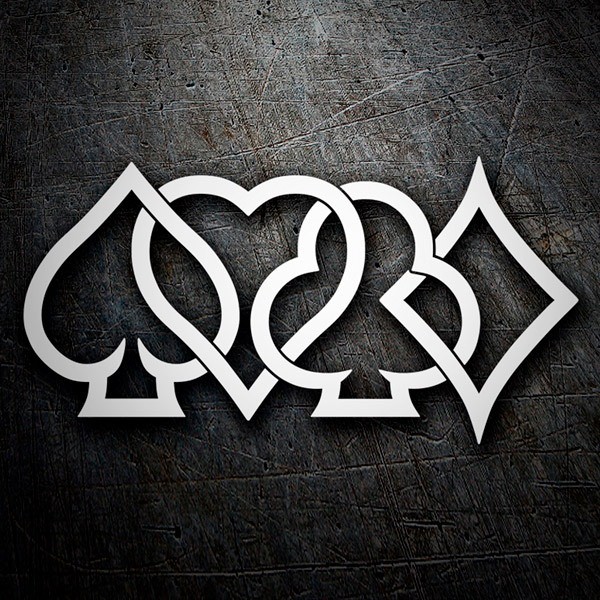 Pegatinas: Ases de Poker entrelazados