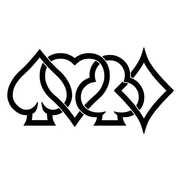 Pegatinas: Ases de Poker entrelazados