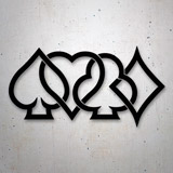 Pegatinas: Ases de Poker entrelazados 2