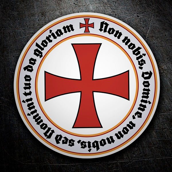 Pegatinas: Cruz Templaria Non Nobis Domine