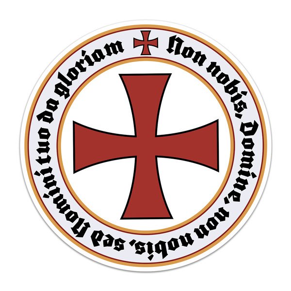Pegatinas: Cruz Templaria Non Nobis Domine
