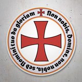 Pegatinas: Cruz Templaria Non Nobis Domine 3