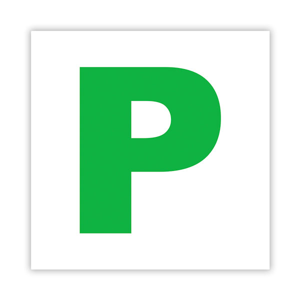 Pegatinas: N&uacute;mero 3 en Verde sobre Fondo Blanco