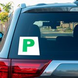 Pegatinas: N&uacute;mero 3 en Verde sobre Fondo Blanco 3