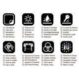 Pegatinas: N&uacute;mero 3 en Verde sobre Fondo Blanco 4