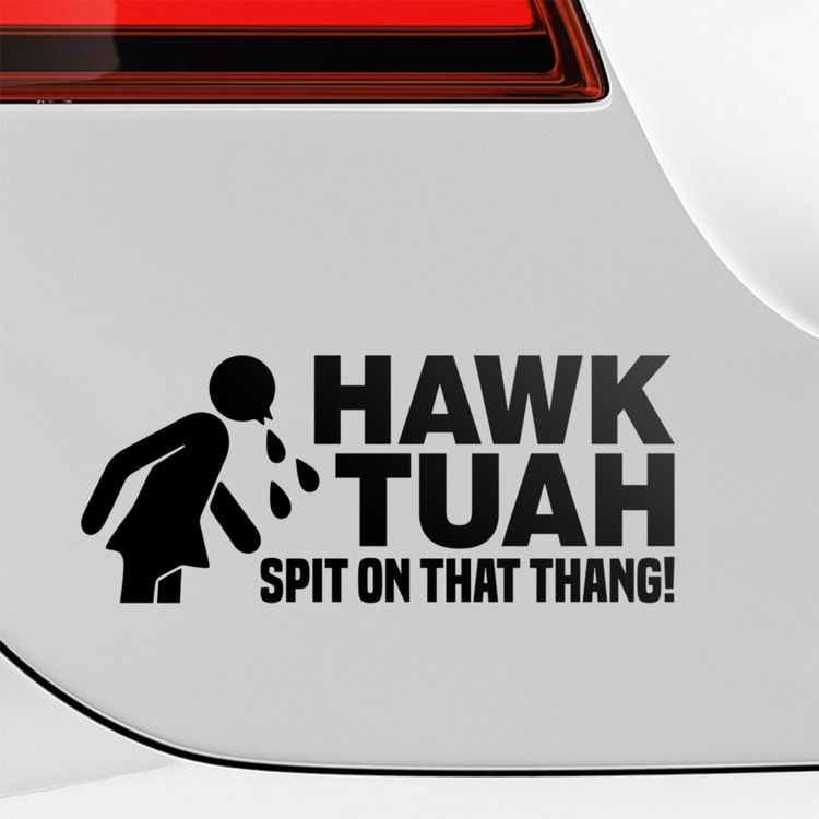 Pegatinas: Hawk Tuah Escupiendo