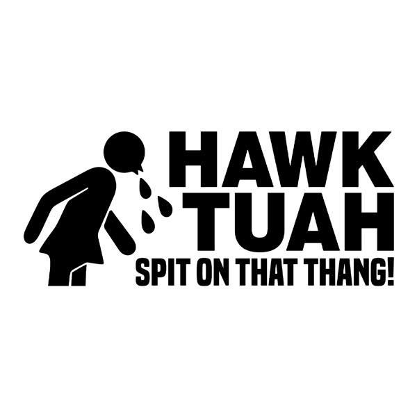 Pegatinas: Hawk Tuah Escupiendo