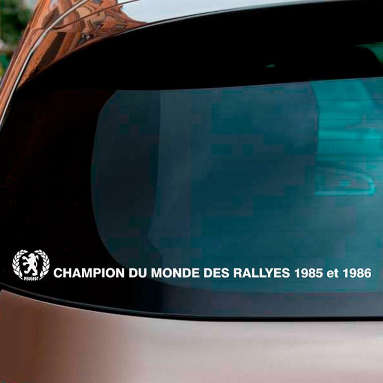 Pegatinas: Pegatina Peugeot Champion du Monde des Rallyes