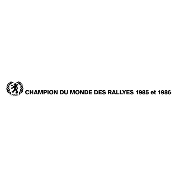 Pegatinas: Pegatina Peugeot Champion du Monde des Rallyes