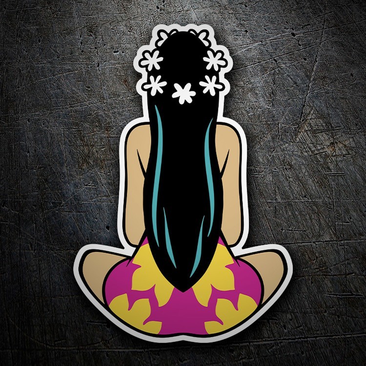 Pegatinas: Chica Hinano Tahiti Hawaii