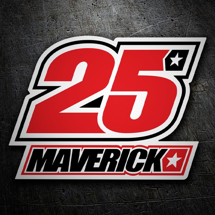 Pegatinas: N&uacute;mero 25 Maverick Vi&ntilde;ales