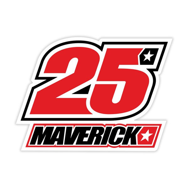 Pegatinas: Pegatina Maverick Viñales para decoración y motos