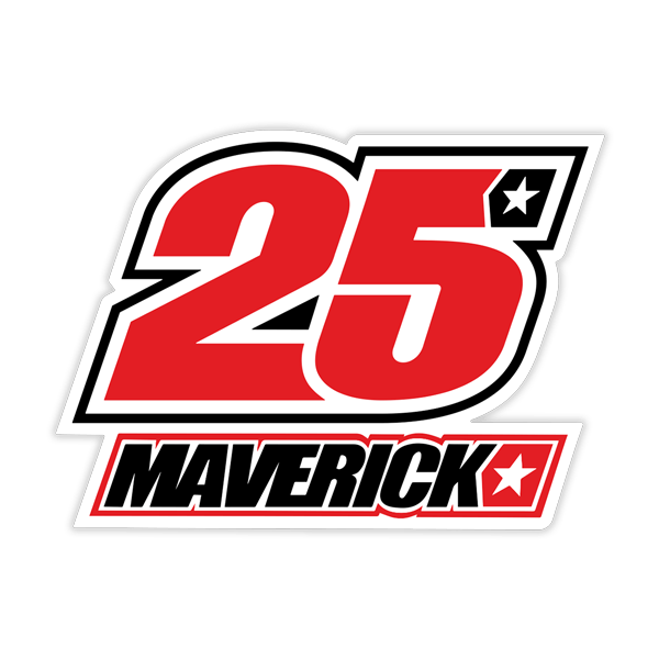 Pegatinas: N&uacute;mero 25 Maverick Vi&ntilde;ales