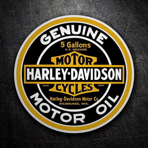 Pegatinas: Genuine Harley Davidson Motor Oil
