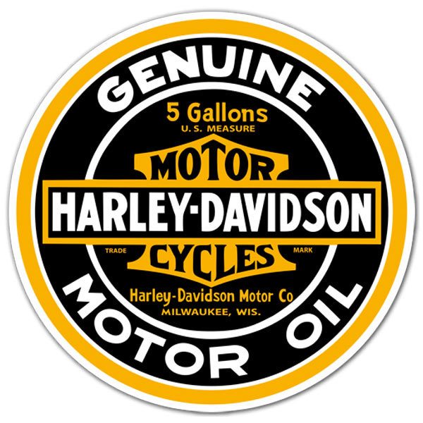 Pegatinas: Genuine Harley Davidson Motor Oil