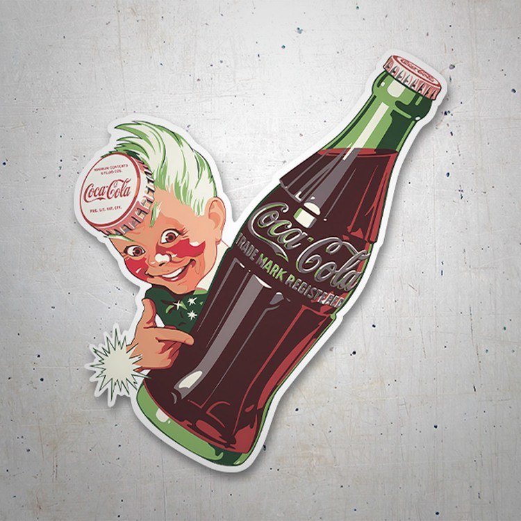 Pegatinas: Pegatina anuncio vintage de Coca Cola