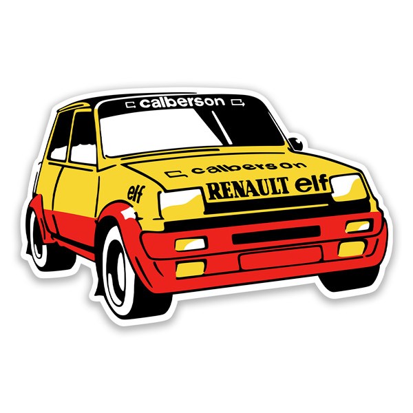 Pegatinas: Renault 5 Copa Calberson con diseño clásico