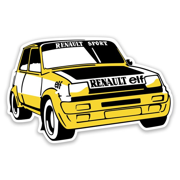 Pegatinas: Renault 5 Copa Turbo con diseño deportivo