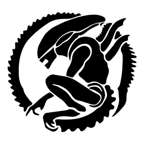 Pegatinas: Pegatina Alien, peligro interestelar, diseño exclu