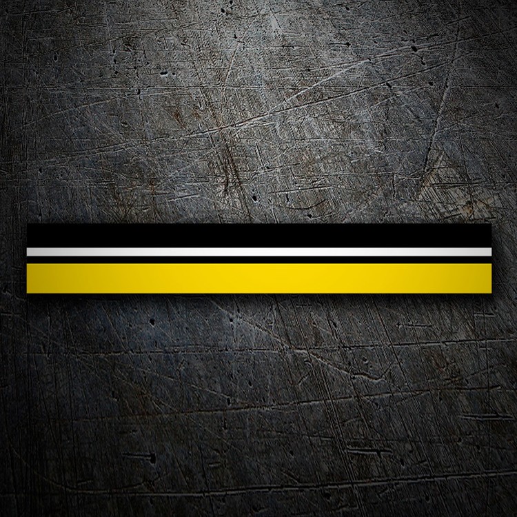 Pegatinas: Franjas Renault 5 Turbo en Amarillo, Negro y Blanc