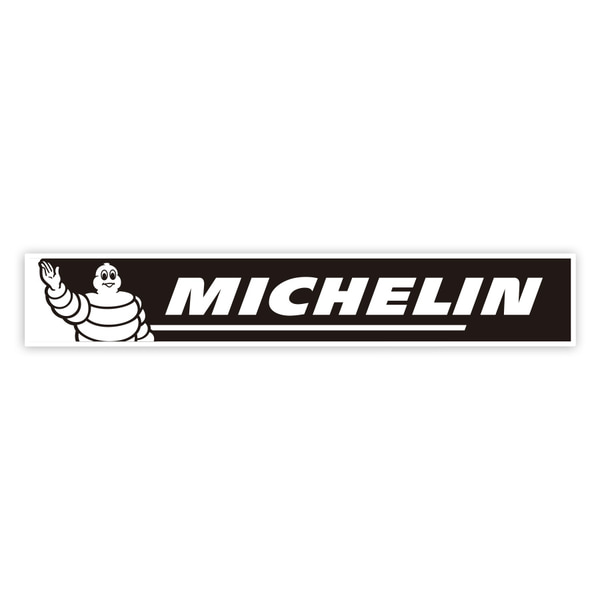 Pegatinas: Michelin Saludo Blanco y Negro