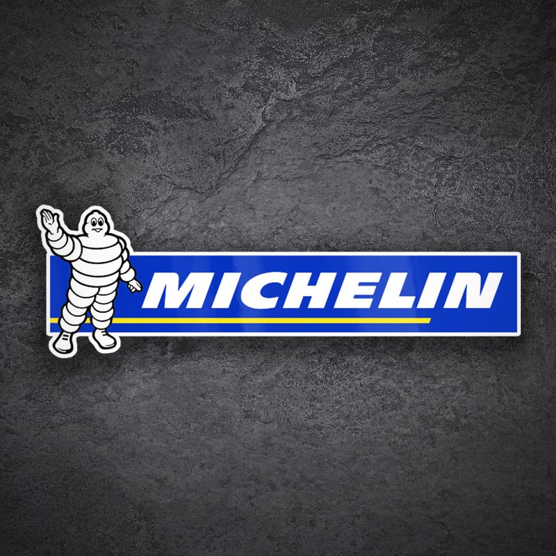 Pegatinas: Michelin Saludo Azul