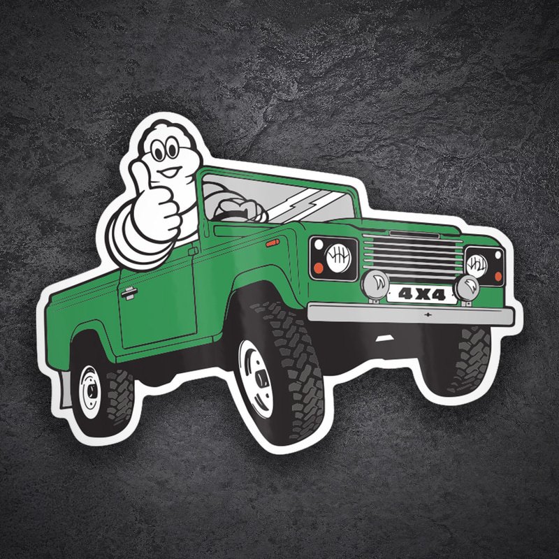 Pegatinas: Michelin 4x4 Verde
