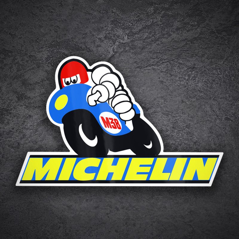 Pegatinas: Michelin Moto Azul M38