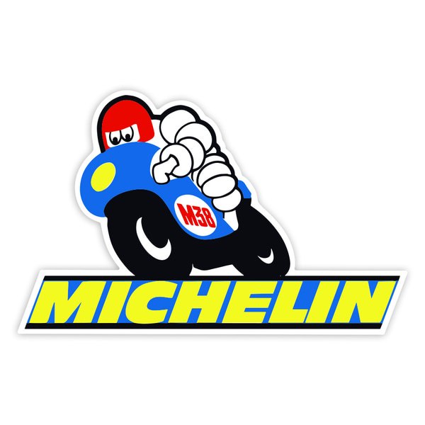 Pegatinas: Michelin Moto Azul M38