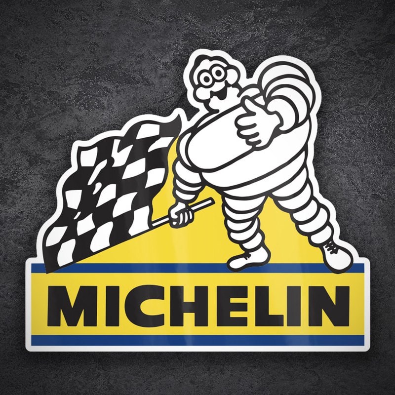 Pegatinas: Michelin Bandera Cuadros