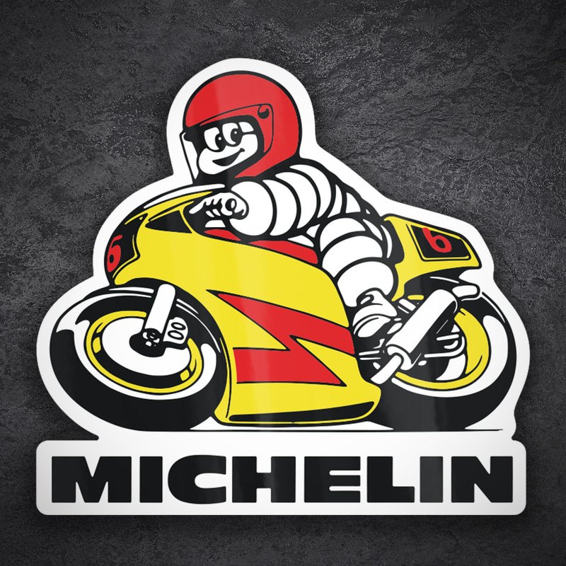 Pegatinas: Michelin Moto Amarilla