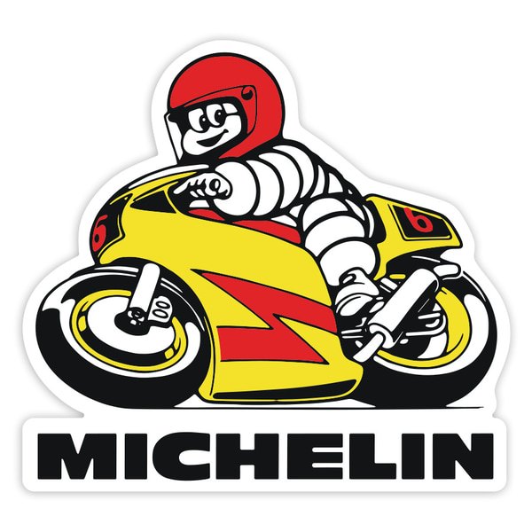 Pegatinas: Michelin Moto Amarilla