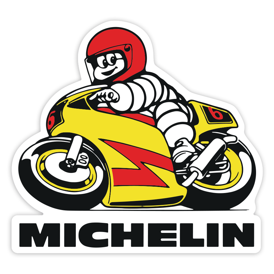 Pegatinas: Michelin Moto Amarilla