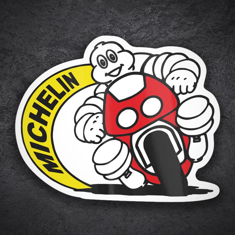Pegatinas: Michelin Moto Roja