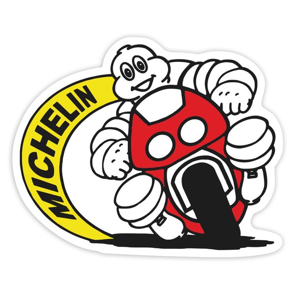 Pegatinas: Michelin Moto Roja