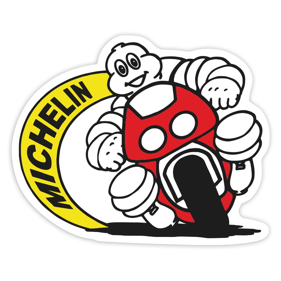 Pegatinas: Michelin Moto Roja