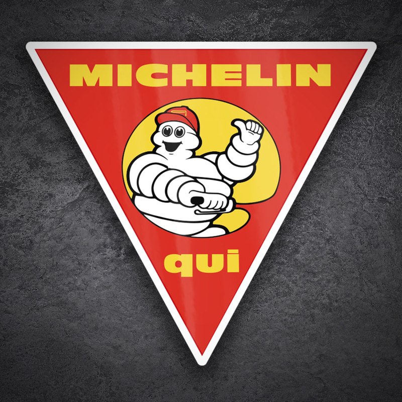 Pegatinas: Michelin Aquí Motos