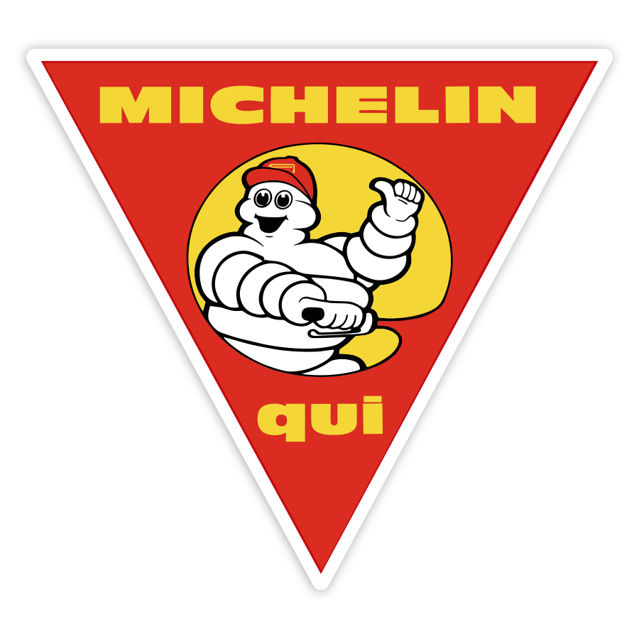 Pegatinas: Michelin Aquí Motos