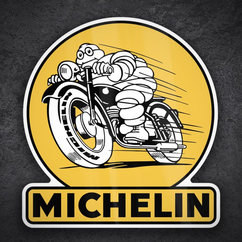 Pegatinas: Michelin Moto Dorada