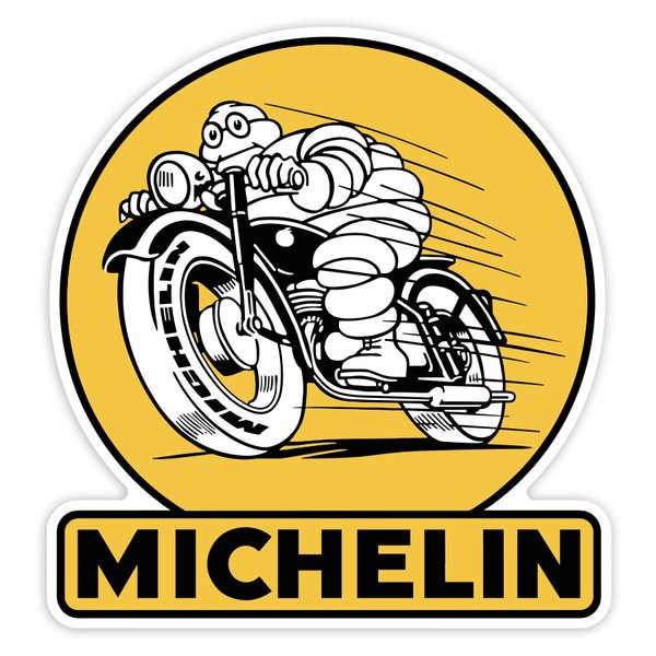 Pegatinas: Michelin Moto Dorada