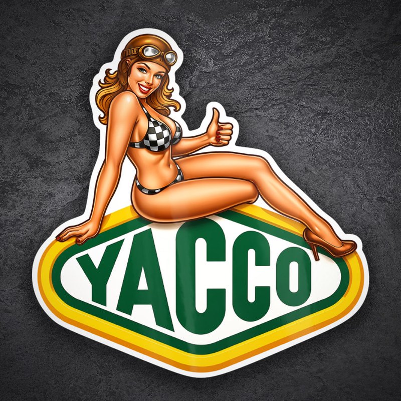 Pegatinas: Yacco Chica Pinup Racing