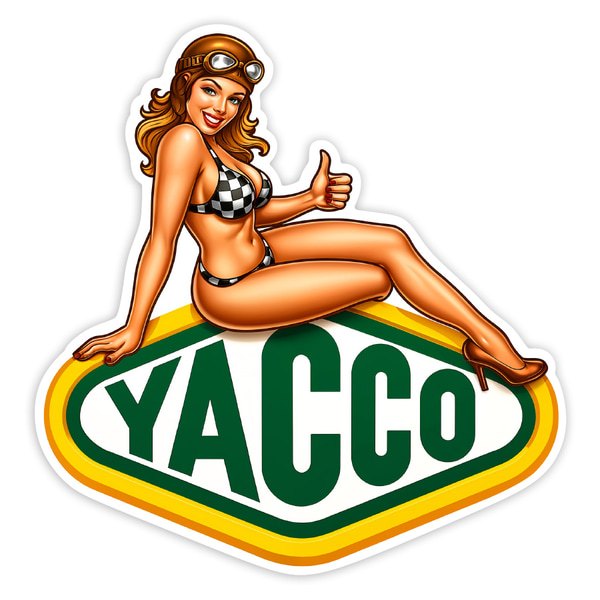 Pegatinas: Yacco Chica Pinup Racing