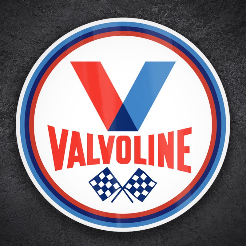 Pegatinas: Valvoline Banderas de Cuadros