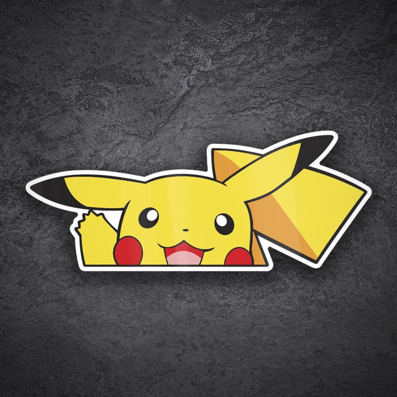 Pegatinas: Pikachu Saludando Feliz