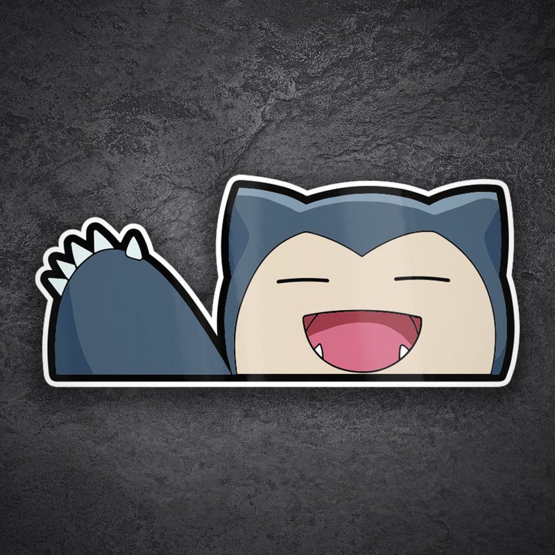 Pegatinas: Snorlax Feliz y Dormilón