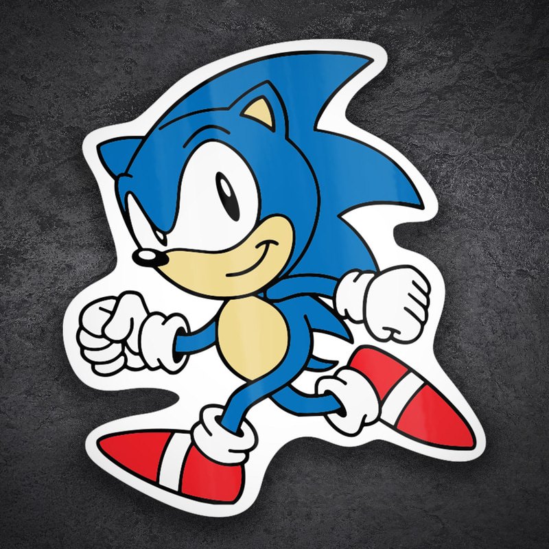 Pegatinas: Sonic Retro Corriendo