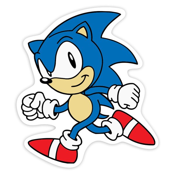 Pegatinas: Sonic Retro Corriendo
