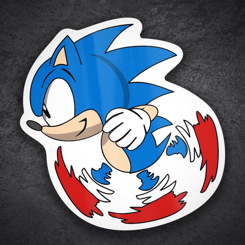 Pegatinas: Sonic Giro Clásico Retro