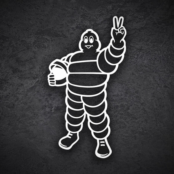 Pegatinas: Bibendum Michelin Piloto