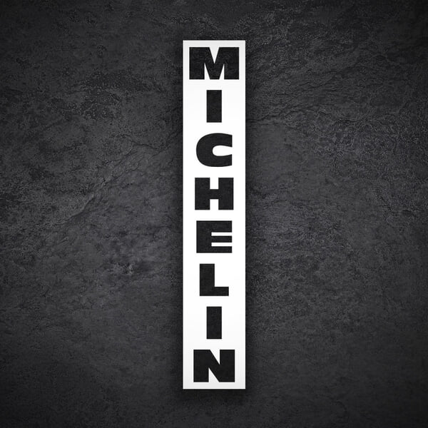 Pegatinas: Michelin Vertical en negativo